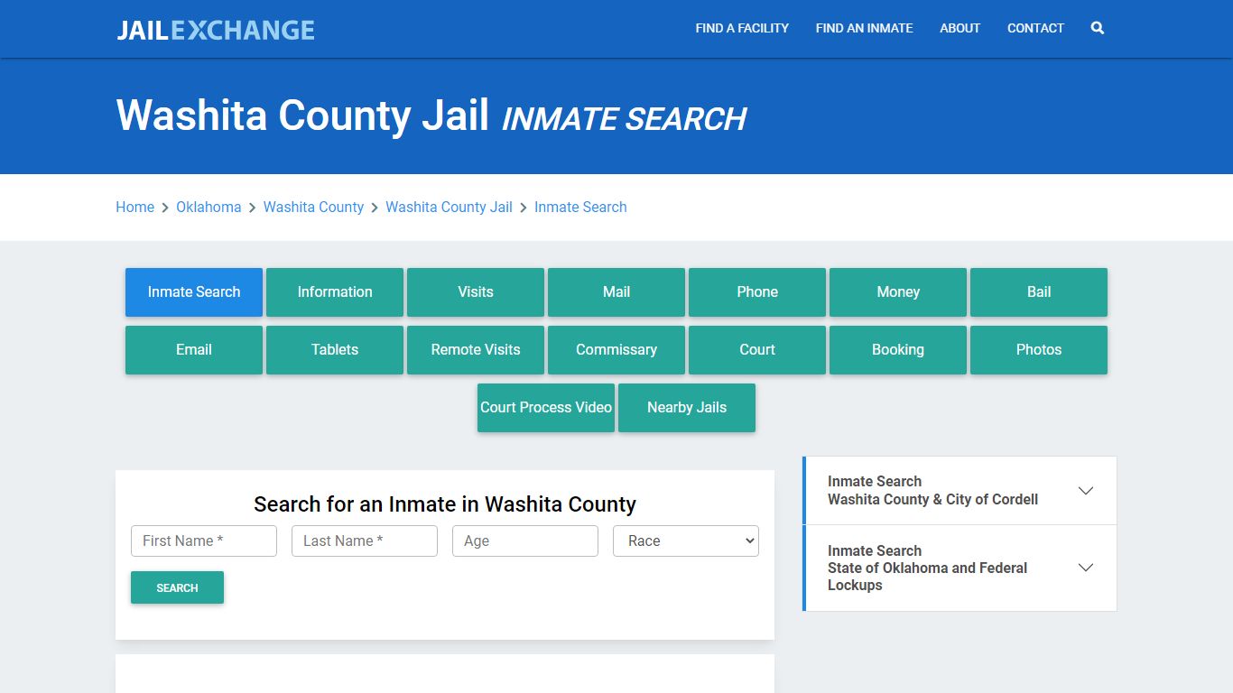 Washita County Jail, OK Inmate Search: Roster & Mugshots