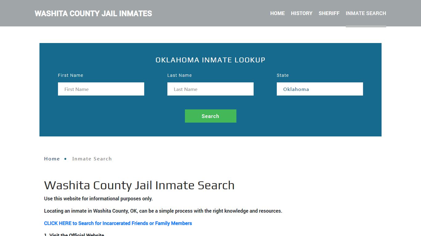 Washita County, OK Detainee Lookup